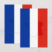 フランスの旗 サンキューカード (正面/裏面)