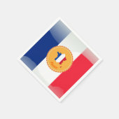 フランスの旗 スタンダードカクテルナプキン (角)