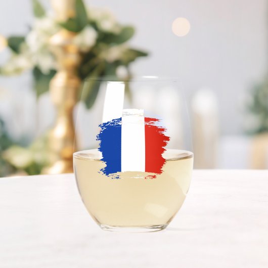 フランスの旗 ステムなしワイングラス (インサイチュ (ウェディング))