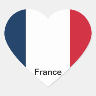 フランスの旗 ハートシール
