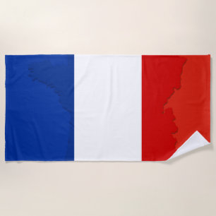 フランスの旗 ビーチタオル