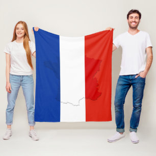 フランスの旗 フリースブランケット