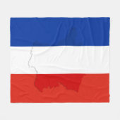 フランスの旗 フリースブランケット (正面(横))