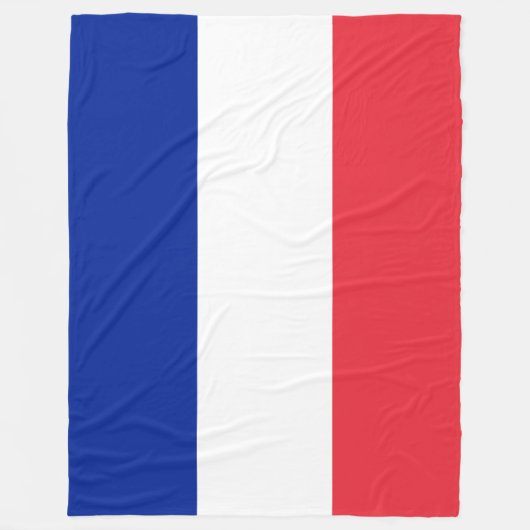 フランスの旗 フリースブランケット (正面)