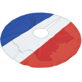 フランスの旗 ブラッシュドポリエステルツリースカート (アングル)