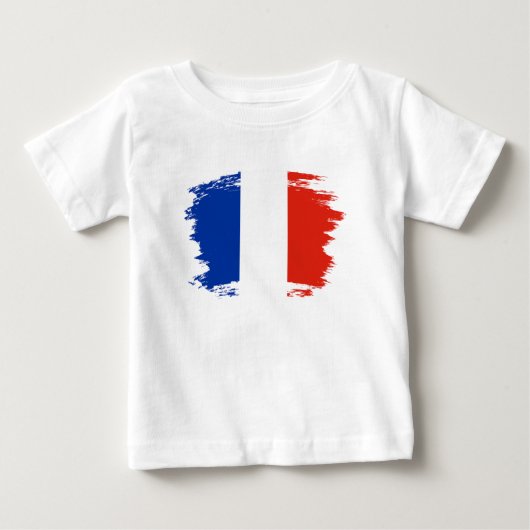 フランスの旗 ベビーTシャツ (正面)