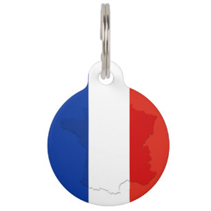 フランスの旗 ペット ネームタグ