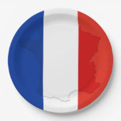 フランスの旗 ペーパープレート (正面)