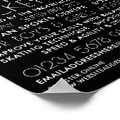 フランスの旗、ホッケープレイヤー、キャンプス広告 ポスター (角)