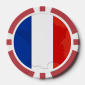 フランスの旗 ポーカーチップ (正面)