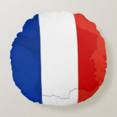 フランスの旗 ラウンドクッション (正面)