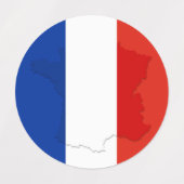 フランスの旗 ラベル (デザイン1)