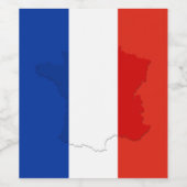 フランスの旗 ワインラベル (シングルラベル)
