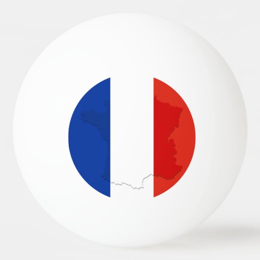 フランスの旗 卓球ボール (正面)