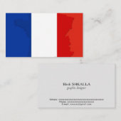 フランスの旗 名刺 (正面/裏面)