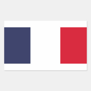 フランスの旗 長方形シール