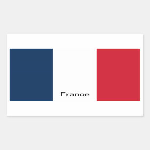 フランスの旗 長方形シール