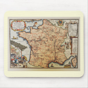 フランスの旧地図 マウスパッド