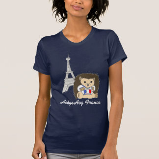 フランスの暗い女性のティーのハリネズミ Tシャツ