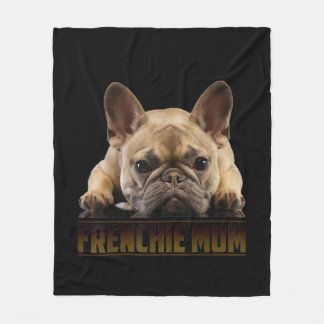 フランスの母 |ブルドッグフランスのママのプレゼント フリースブランケット