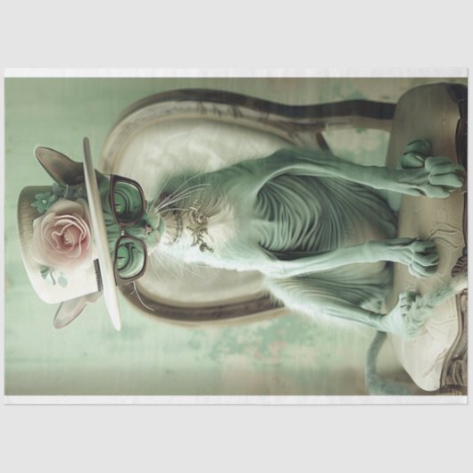 フランスの毛なし猫シックなスフィンクスの切り離し 薄葉紙 (正面)