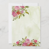 フランスの水彩画ウェディング 招待状 (裏面)