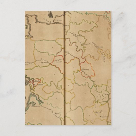 フランスの河川 ポストカード (正面)