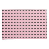 フランスの淡い色のピンクと黒のダッシュ 枕カバー (正面右)