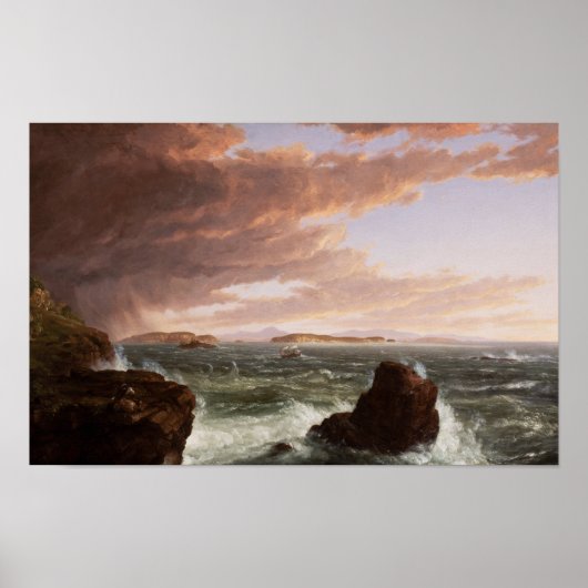 フランスの湾、山砂漠 – Thomas Cole ポスター (正面)