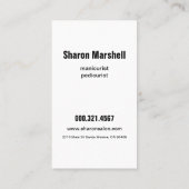 フランスの爪、 ネイル&バラマニキュアペディキュアサロン 名刺 (裏面)