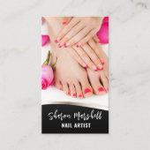 フランスの爪、 ネイル&バラマニキュアペディキュアサロン 名刺 (正面)