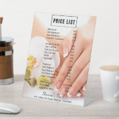 フランスの爪、 ネイル&蘭マニキュアサロン価格表 台座サイン (インサイチュ)