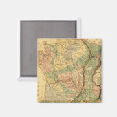 フランスの物理的および鉱物学的地図 マグネット (正面/裏面)
