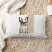 フランスの犬の子犬の子犬 – かわいい愛でいっぱいの ランバークッション (ブランケット)