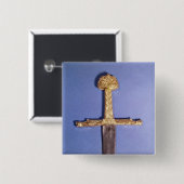 フランスの王の即位の剣 缶バッジ (正面&裏面)