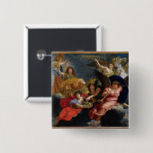 フランスの王ルイ14世の神格化 缶バッジ (正面&裏面)