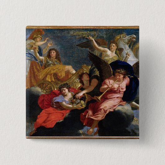 フランスの王ルイ14世の神格化 缶バッジ (正面)