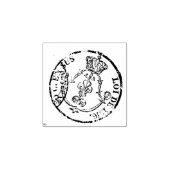 フランスの王冠と（紋章の）フラ・ダ・リの印章 ラバースタンプ (インプリント)