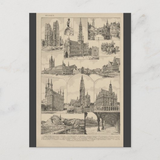 フランスの百科事典1920,ベルギー ポストカード (正面)