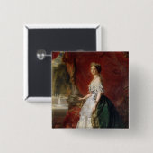 フランスの皇后Eugenieのポートレート 缶バッジ (正面&裏面)