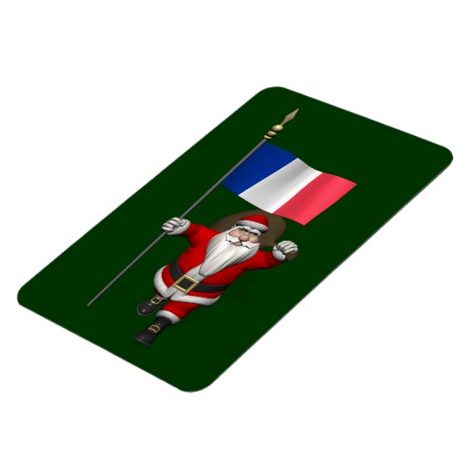 フランスの看板のあるサンタクロース マグネット (左側)