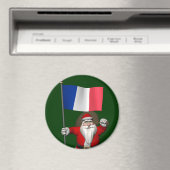 フランスの看板のあるサンタクロース マグネット (インサイチュ (食洗機))
