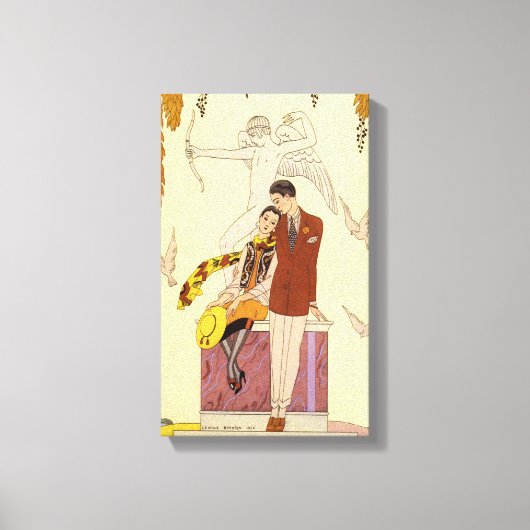 フランスの秋のアールデコ キャンバスプリント (正面)