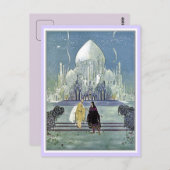 フランスの童話：プリンセスとプリンス魅力的 ポストカード (正面/裏面)