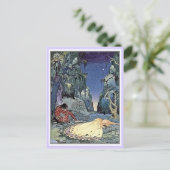 フランスの童話:ヴァイオレットとウールソンが眠る ポストカード (スタンド正面)