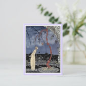 フランスの童話：ヴァイオレットとウールソンが眠る ポストカード (スタンド正面)