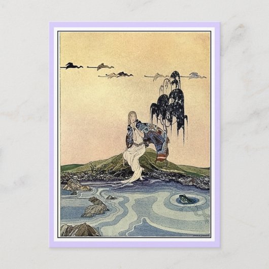 フランスの童話：ヴィオレットとヒキガエル ポストカード (正面)