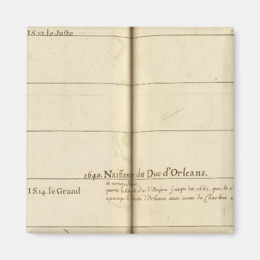 フランスの系図表 マグネット (正面)