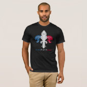 フランスの紋章に描かれたユリの花 Tシャツ (正面フル)