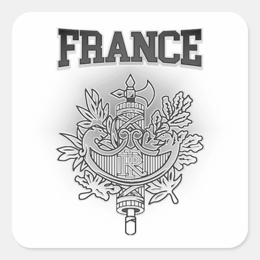 フランスの紋章 スクエアシール (正面)